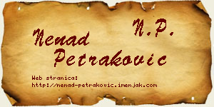 Nenad Petraković vizit kartica